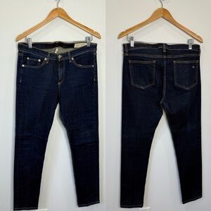 Rag & Bone High Rise Skinny Dark Blue Women's Jeans (31)